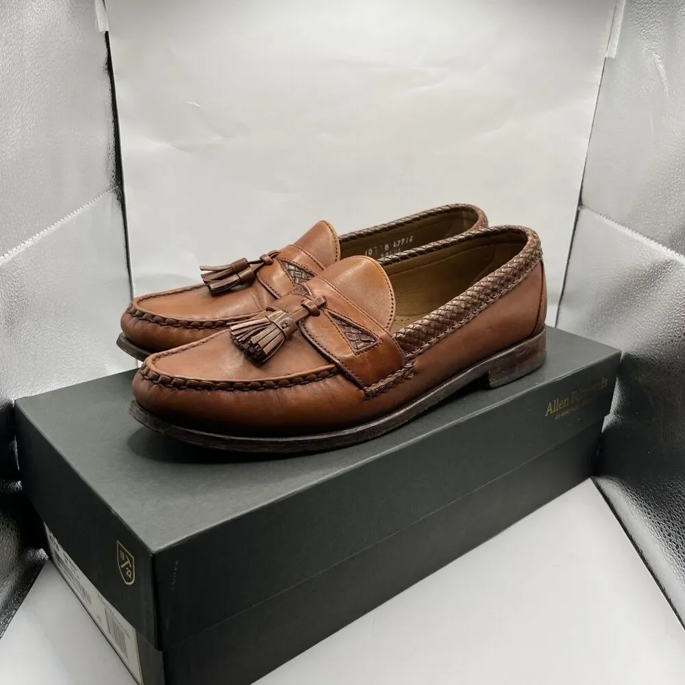 Allen Edmonds Maxfield Tassel Loafers Men’s 10B Chili Leather Made in